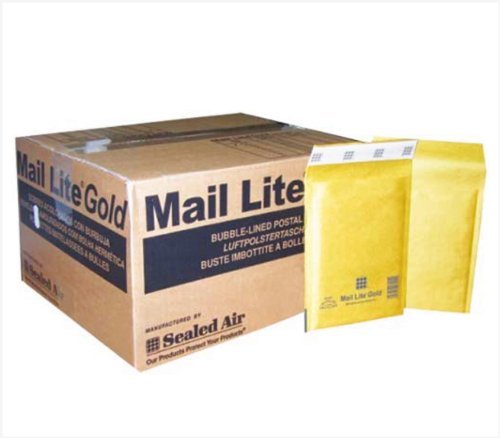 Mail Lite A/000 JL000 Gepolsterte Briefumschläge, 110 x 160 mm, goldfarben, 100 Stück von Mail Lite