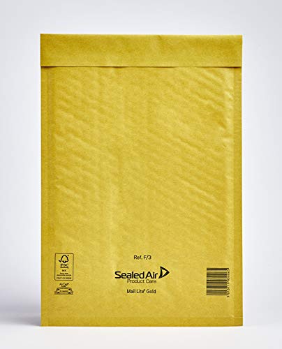 Mail Lite gepolsterte Versandtasche Größe J/3 220 x 330 mm 1 Stück golden von Mail Lite