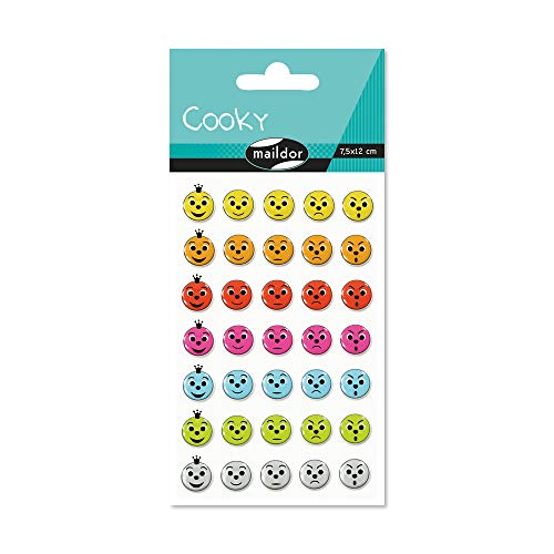 Maildor 560355C Packung mit Stickers Cooky 3D (1 Bogen, 7,5 x 12 cm, ideal zum Dekorieren, Sammeln oder Verschenken, Bewertungen) 1 Pack von Maildor
