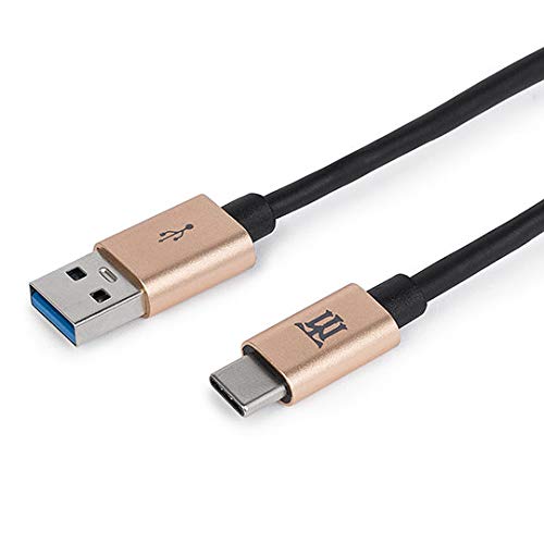 Premium-Technologie mtptcg301 – USB-Kabel (1 m, USB A, USB C, 3.0 3.1 3.1 Gen 1), 5000 MBit/s, Gold von Maillon Technologique