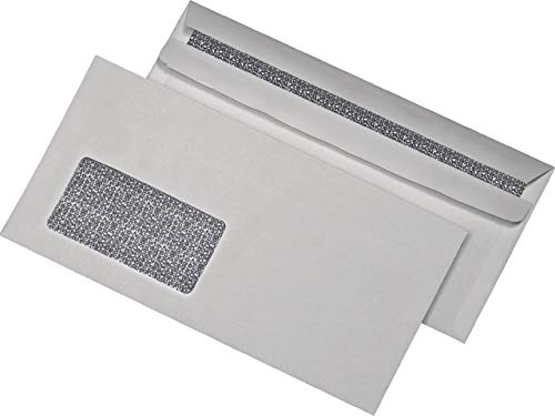 MAILmedia® Briefumschlag, Zahlenmeer, mit Fenster, selbstklebend, DL, 220 x 110 mm, 75 g/m², weiß (1.000 Stück), Sie erhalten 1 Packung á 1000 Stück von Mailmedia