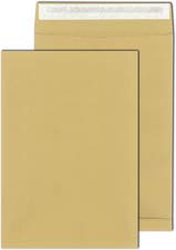 Mailmedia Faltenversandtasche B4, ohne Fenster, braun mit Haftklebung, 140 gqm, Falte: 40 mm, Natron - 1 Stück (30007075) von Mailmedia
