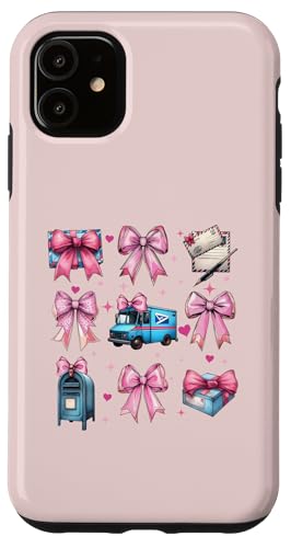 Coquette Bow Mail Carrier Female Postangestellte Post Lady Mom Hülle für iPhone 11 von Mailwomen Pink Coquette Ribbon Mail Carrier Gifts
