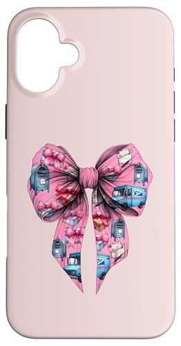 Coquette Bow Mail Carrier Female Postangestellte Post Lady Mom Hülle für iPhone 16 Plus Coquette Bow Mail Carrier Female Postangestellte Post Lady Mom Hülle für iPhone 16 Plus von Mailwomen Pink Coquette Ribbon Mail Carrier Gifts
