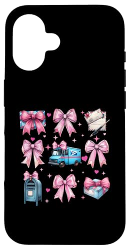 Coquette Bow Mail Carrier Female Postangestellte Post Lady Mom Hülle für iPhone 16 Coquette Bow Mail Carrier Female Postangestellte Post Lady Mom Hülle für iPhone 16 von Mailwomen Pink Coquette Ribbon Mail Carrier Gifts
