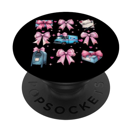 Coquette Bow Mail Carrier Female Postangestellte Post Lady Mom PopSockets Klebender PopGrip Coquette Bow Mail Carrier Female Postangestellte Post Lady Mom PopSockets Klebender PopGrip von Mailwomen Pink Coquette Ribbon Mail Carrier Gifts