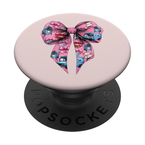 Coquette Bow Mail Carrier Female Postangestellte Post Lady Mom PopSockets Klebender PopGrip Coquette Bow Mail Carrier Female Postangestellte Post Lady Mom PopSockets Klebender PopGrip von Mailwomen Pink Coquette Ribbon Mail Carrier Gifts