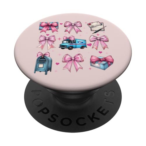 Coquette Bow Mail Carrier Female Postangestellte Post Lady Mom PopSockets Klebender PopGrip Coquette Bow Mail Carrier Female Postangestellte Post Lady Mom PopSockets Klebender PopGrip von Mailwomen Pink Coquette Ribbon Mail Carrier Gifts
