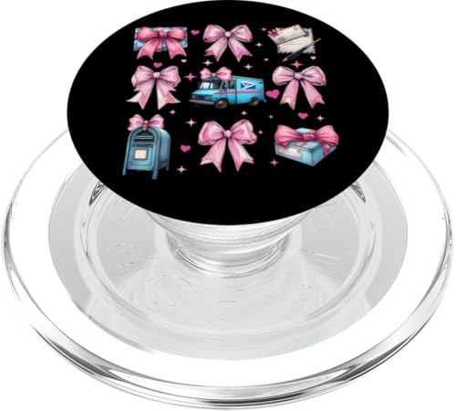 Coquette Bow Mail Carrier Female Postangestellte Post Lady Mom PopSockets PopGrip für MagSafe Coquette Bow Mail Carrier Female Postangestellte Post Lady Mom PopSockets PopGrip für MagSafe von Mailwomen Pink Coquette Ribbon Mail Carrier Gifts