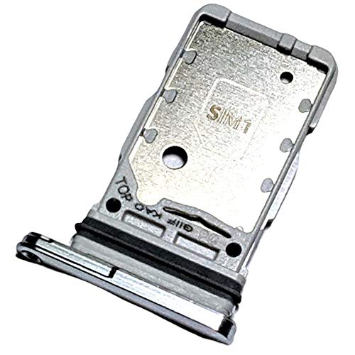 Dual Simkartenhalter für Samsung Galaxy S21 Ultra 5G (SM-G998B, SM-G998B/DS), Original Ersatzteil, Silberfarben von Mainhattan Mobile