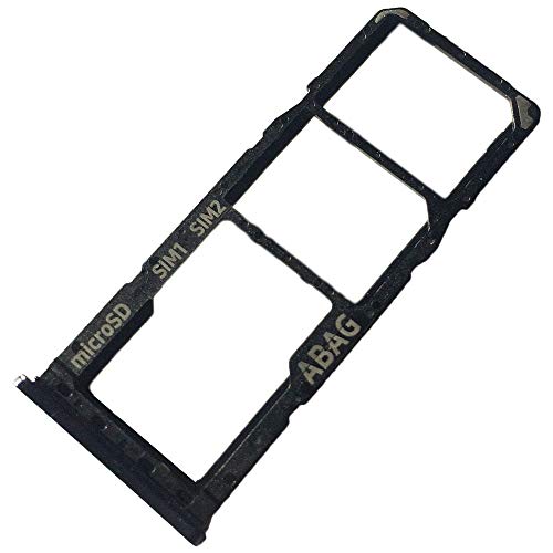 Dual Simkartenhalter und Micro-SD Card Fach für Samsung Galaxy A21s, Original Ersatzteil, Schwarz von Mainhattan Mobile