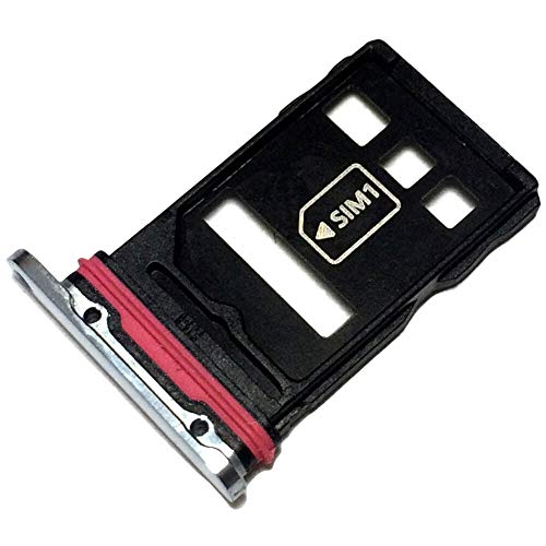 Simkartenhalter und Speicherkarten Fach für Huawei P40 Pro (ELS-NX9, ELS-N04), Original Ersatzteil, Silberfarben von Mainhattan Mobile