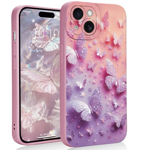 Mainrenka Kawaii Schutzhülle für iPhone 15 Plus, Motiv: Schmetterling, trendig, ästhetisch, niedlich, bunt, stoßfestes Design, schmale Passform, für Damen und Mädchen Mainrenka Kawaii Schutzhülle für iPhone 15 Plus, Motiv: Schmetterling, trendig, ästhetisch, niedlich, bunt, stoßfestes Design, schmale Passform, für Damen und Mädchen von Mainrenka
