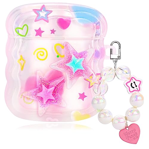Mainrenka Schutzhülle für Airpod-Schutzhülle mit Schlüsselanhänger, ästhetische Kawaii-Airpods 2. / 1. Generation, für Frauen und Mädchen von Mainrenka