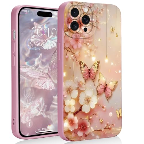 Mainrenka Schutzhülle für iPhone 13 Pro Max mit niedlichem Schmetterling, stoßfest, schlankes Design, für Damen und Mädchen von Mainrenka