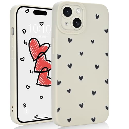 Mainrenka Schutzhülle für iPhone 14 Plus, trendig, ästhetisch, bunt, stoßfest, schlankes Design, für Damen und Mädchen, Weiß Mainrenka Schutzhülle für iPhone 14 Plus, trendig, ästhetisch, bunt, stoßfest, schlankes Design, für Damen und Mädchen, Weiß von Mainrenka