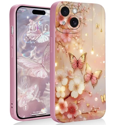 Mainrenka Schutzhülle für iPhone 15 Plus, Motiv: niedliche Schmetterlinge, trendig, ästhetisch, bunt, stoßfestes Design, schmale Passform, für Damen und Mädchen Mainrenka Schutzhülle für iPhone 15 Plus, Motiv: niedliche Schmetterlinge, trendig, ästhetisch, bunt, stoßfestes Design, schmale Passform, für Damen und Mädchen von Mainrenka