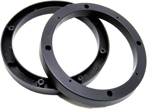 Mairuker Lautsprecher-Abstandshalter aus Kunststoff, 16,5 cm Durchmesser, Abstandshalter für Autos, Boote, LKWs und mehr, Schwarz, 2 Stück von Mairuker