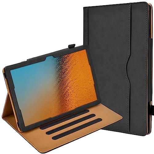 MAISON Schutzhülle für Samsung Galaxy Tab A8 10,5 Zoll 2022 Modell (SM-X200/X205/X207) – Multi-Winkel-Viewing Smart Stand Back Cover mit Tasche Auto Wake/Sleep, Stifthalter (Schwarz) von Maison