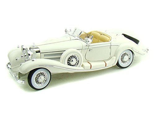 1936 Mercedes Benz 500K Special Roadster 1/18 White by Collectable Diecast von Maisto