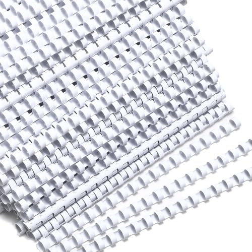 Maitys Plastikbinderücken für Notizbuch, Kalender, Bild (1,27 cm), Weiß, 300 Stück von Maitys