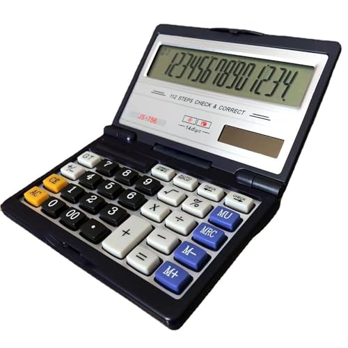 Maizoon Taschenrechner mit 14-stelligem Großbildschirm, Solar- und Batterie, Dual-Netzteil, Check & Correct-Funktion, geeignet für Business Finance und Büro von Maizoon