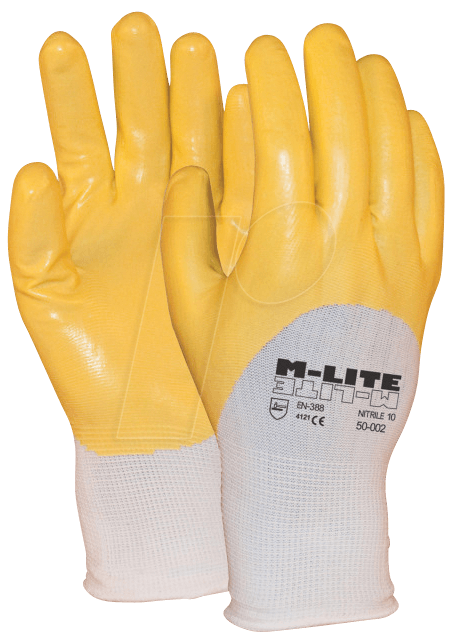 M-LITE GR9 - Arbeitshandschuhe, Polyester, mit Nitril, M-Lite, Gr. 9 von Majestic