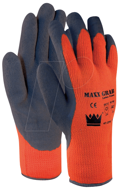MAXX GRAB GR10 - Arbeitshandschuhe, Winter, Nylon, mit Nitril, Maxx Grab, Gr. 10 von Majestic