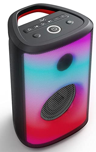 Majestic Flame 22 PRO - Bluetooth-Lautsprecher 5.3, 6 LED-Lichteffekte, USB/AUX-IN/MIC, wiederaufladbarer Akku, TWS-Funktion, Tragegriff von Majestic