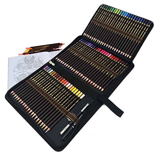 Majoart Buntstifte,72 Farbstifte Art Set auf Weichwachsbasis, perfekte Wahl für Erwachsene und Künstler zum Färben, Malen, Skizzieren und Zeichnen von Majoart