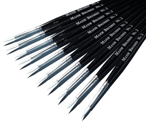 Zobelersatz Größe 2, 10 Stück von Major Brushes