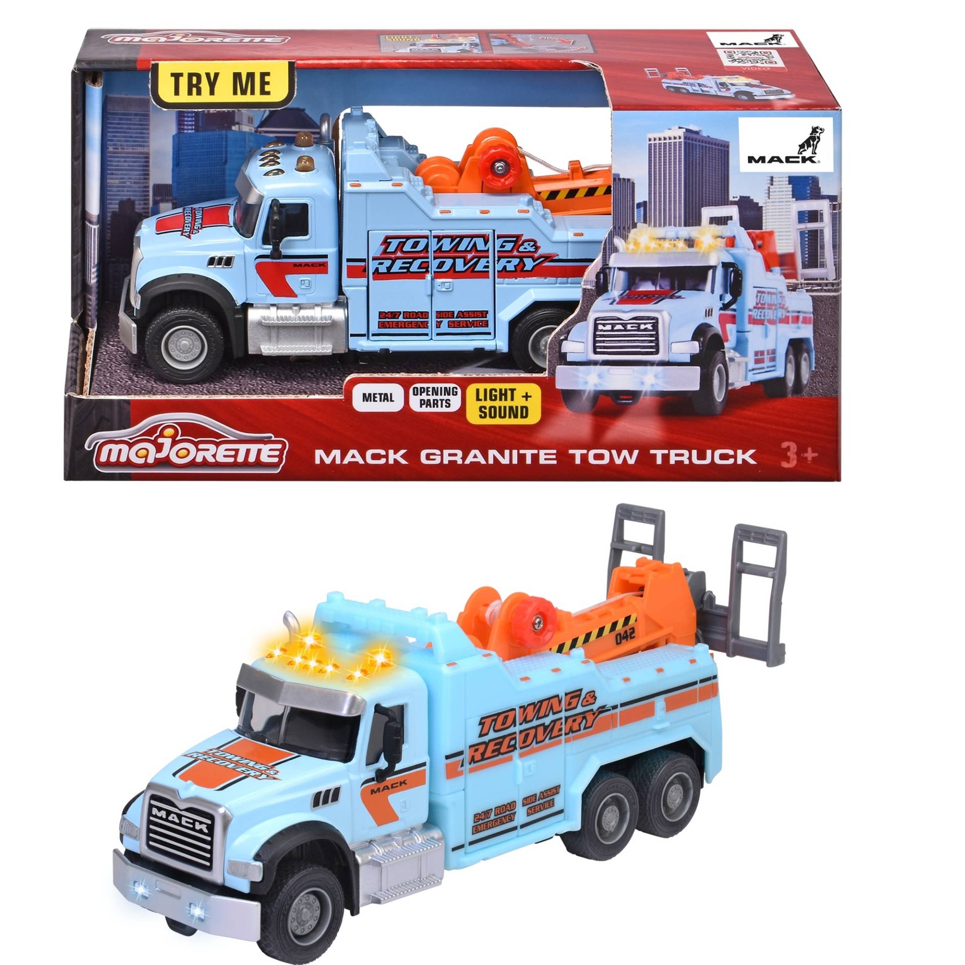 Mack Granite Abschleppwagen, Spielfahrzeug von Majorette