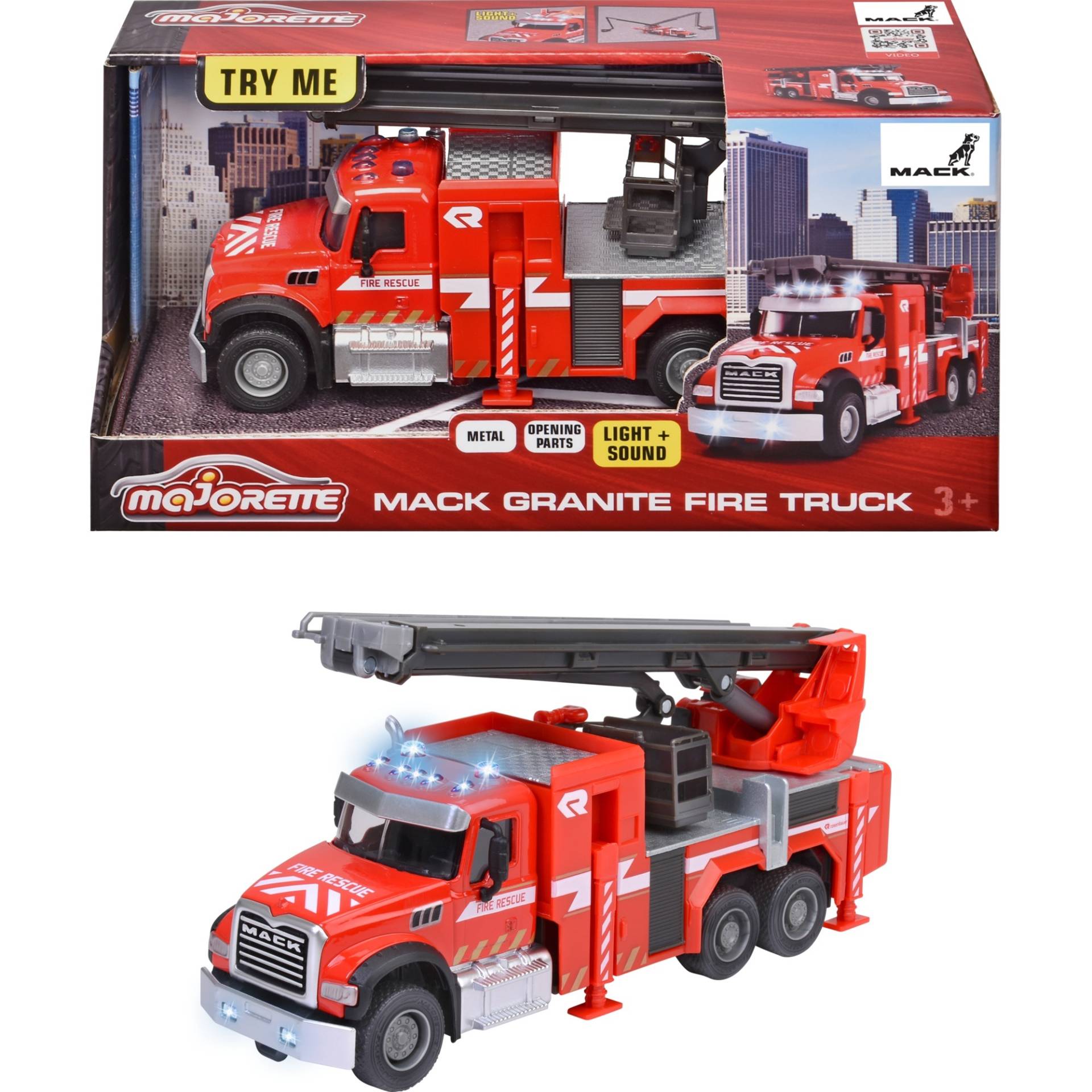Mack Granite Feuerwehr-Truck, Spielfahrzeug von Majorette