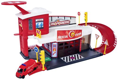 Majorette Einsatzfahrzeug Modell Creatix Rescue Station Fertigmodell Parkgarage von Majorette