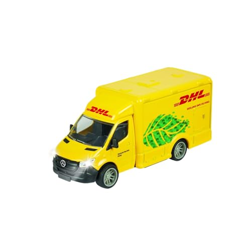 Majorette - Mercedes-Benz Sprinter DHL – großes Spielzeugauto im DHL-Design, Transporter, viele Funktionen, für Sammler und Kinder ab 3 Jahren, Black von Majorette
