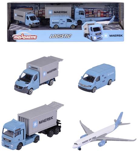 Majorette PKW Modell, Flugzeug Modell Maersk-Set Fertigmodell Gewerbe Modell Majorette PKW Modell, Flugzeug Modell Maersk-Set Fertigmodell Gewerbe Modell von Majorette