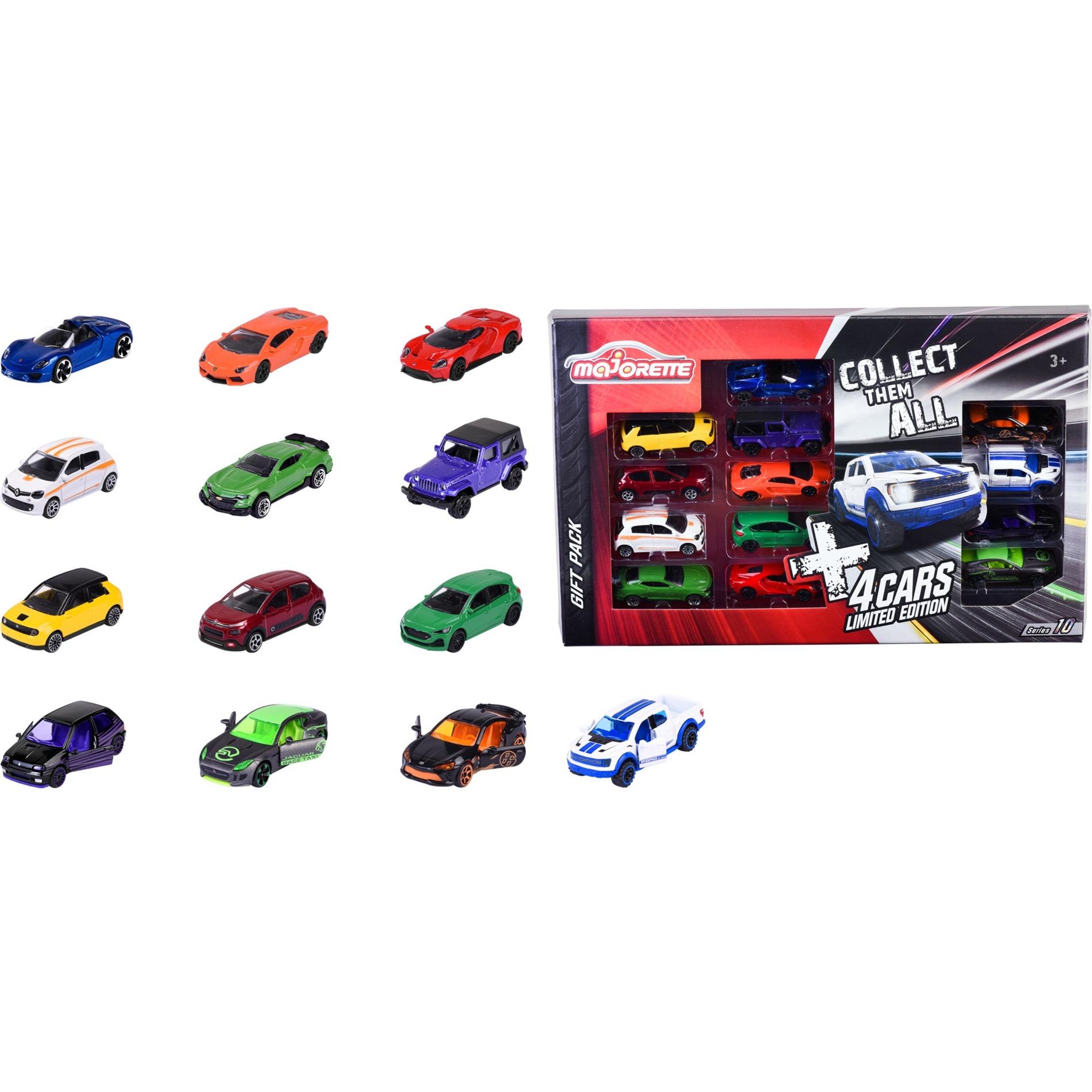 Mega-Pack mit 9 Street Cars und 4 Autos aus der Limited Edition 10, Spielfahrzeug von Majorette