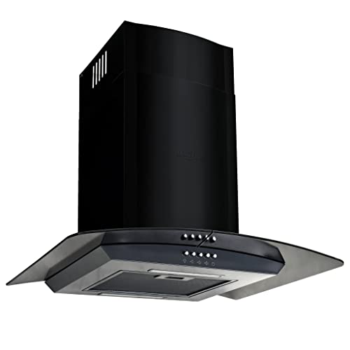 Dunstabzugshaube 60cm mit 756 m³/h Luftstrom, Wandmontage Wandhaube mit Fettfilter, Kohlefilter und Abluftschlauch, Küchendunstabzugshauben Abzugshaube, Schwarz Dunstabzugshaube 60cm mit 756 m³/h Luftstrom, Wandmontage Wandhaube mit Fettfilter, Kohlefilter und Abluftschlauch, Küchendunstabzugshauben Abzugshaube, Schwarz von Makastle