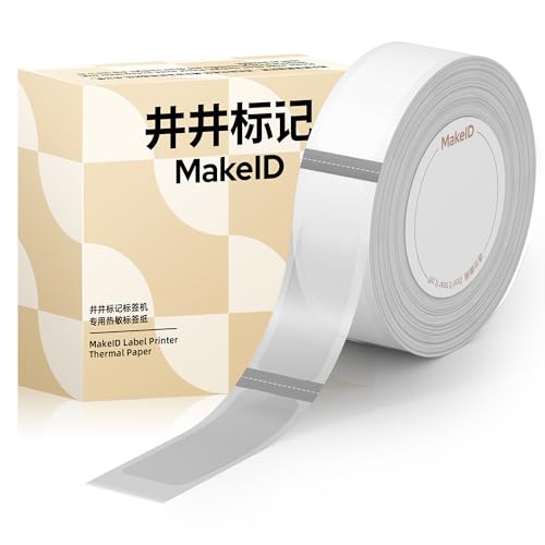 MakeID S1 Pro Etikettenpapierklebeband, authentische selbstklebende Etiketten | 12mm*35mm | 210 Stück (transparentes Etikett) von Makeid