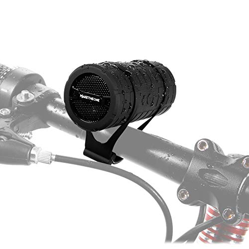 Maketheone Fahrrad Lautsprecher, Tragbarer Bluetooth Lautsprecher Spritzwassergeschützt und Wasserdichtes, Unterstützt Micro SD/TF Karte, mit Befestigungskit fürs Fahrrad und Outdoor Maketheone Fahrrad Lautsprecher, Tragbarer Bluetooth Lautsprecher Spritzwassergeschützt und Wasserdichtes, Unterstützt Micro SD/TF Karte, mit Befestigungskit fürs Fahrrad und Outdoor von Maketheone
