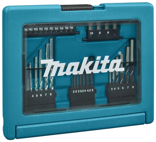 Makita® B-49389 Bit/Bohrerset Metallbohrer Holzbohrer Schraubendreher-Bit 33Stk. von Makita