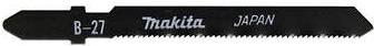 Makita B-27 - Stichsägenblatt - für Kunststoff, Aluminium, Edelstahl, nicht eisenhaltiges Metall, Stahl, Hochdruckschichtstoffplatte (HPL) - 5 Stücke - T-Schaft - Länge: 76 mm (A-85787) von Makita
