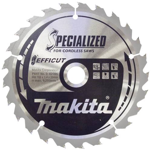 Makita B-62985 Kreissägeblatt 165 x 20 x 1.4mm Zähneanzahl: 25 1St. von Makita