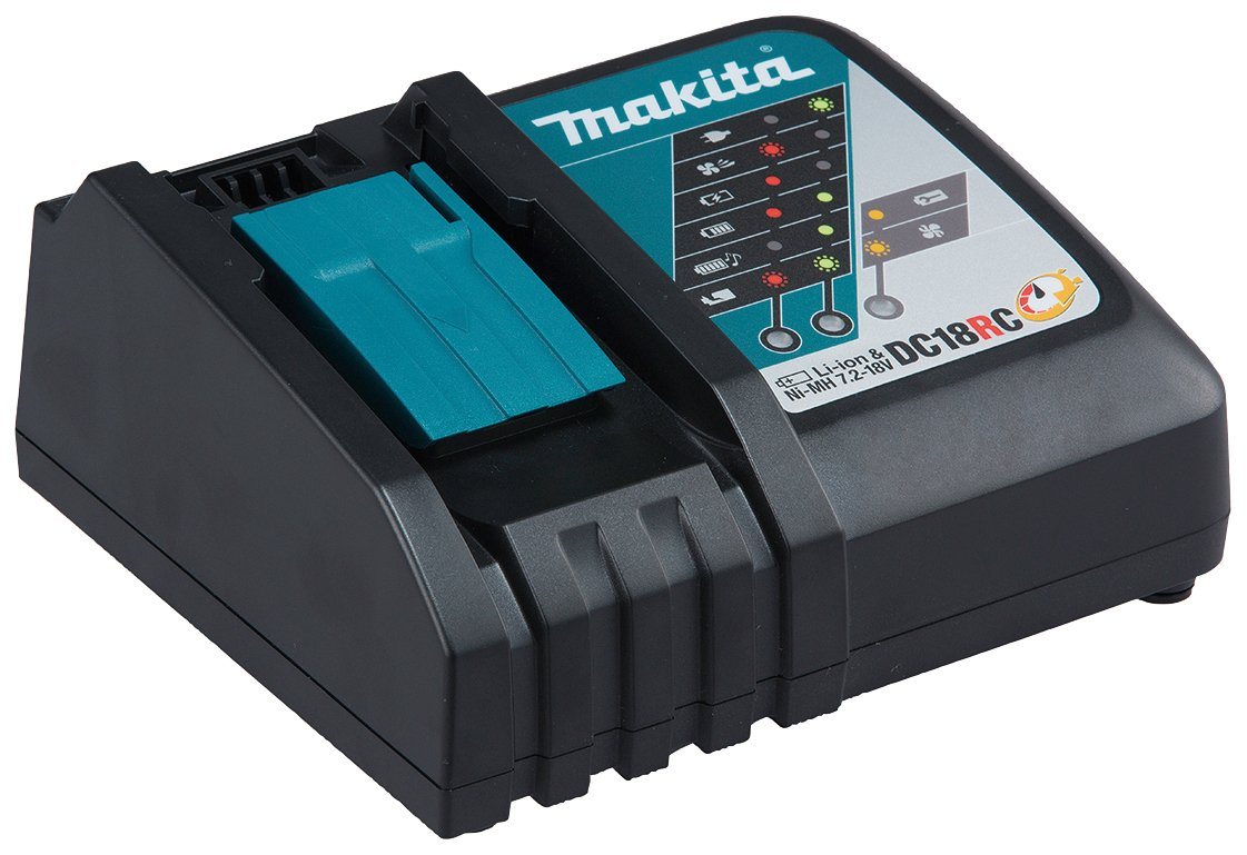 Makita DC18RC Akku-Ladestation (Schnellladegerät für Akkus der LXT-Serie mit 14,4 V und 18 V) von Makita