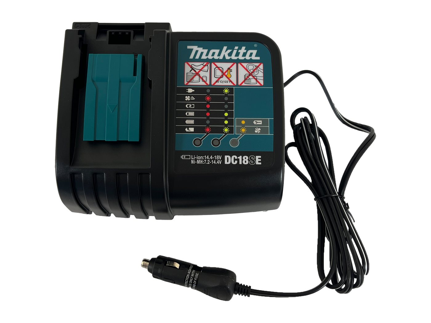 Makita DC18SE Akku-Ladestation (Auto-Ladegerät für 14,4 V und 18 V LXT-Akkus) von Makita