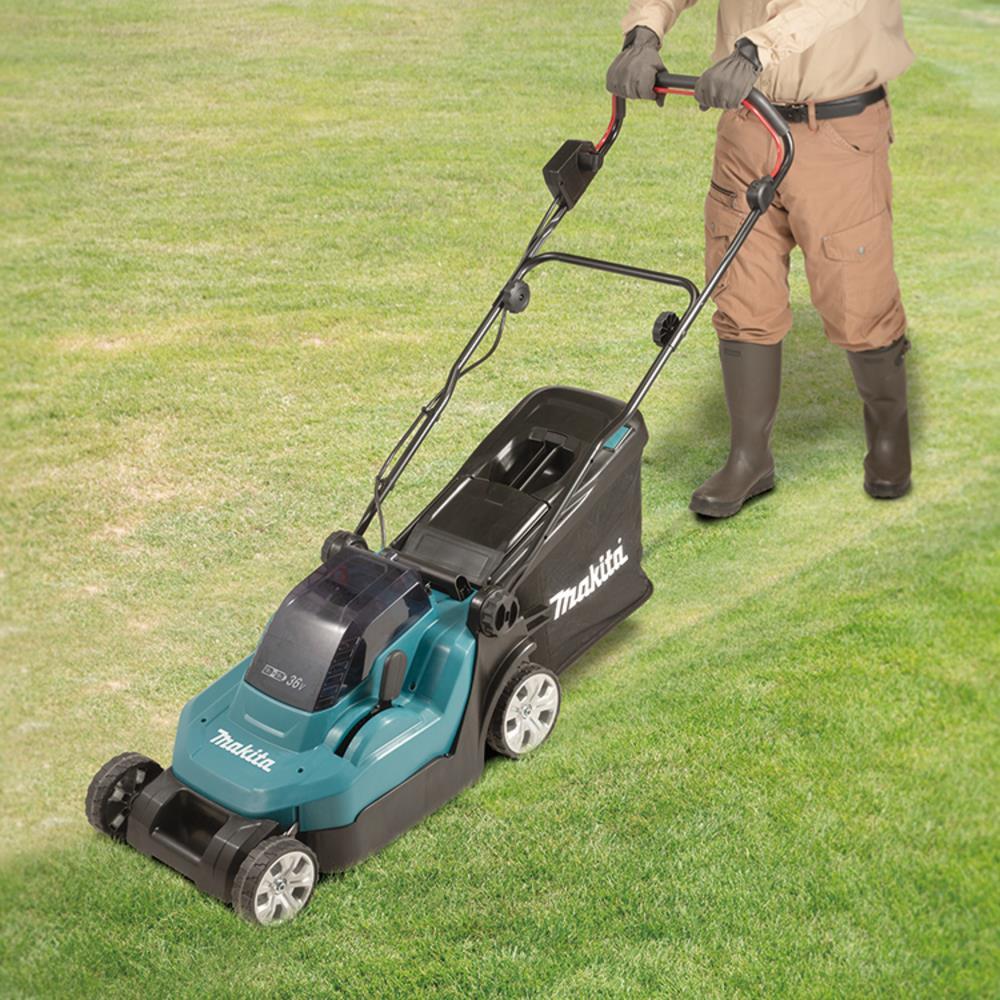 Makita DLM382PM2 - Rasenmäher - schnurlos - 18 V - 4 Ah - 2 Akkus - 3700 1/min - 38 cm - 16.9 kg Makita DLM382PM2 - Rasenmäher - schnurlos - 18 V - 4 Ah - 2 Akkus - 3700 1/min - 38 cm - 16.9 kg von Makita