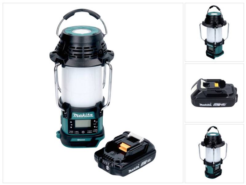 Makita DMR 056 A1 Akku Radio 18 V FM DAB+ mit Laterne 360° Taschenlampe IP65 Baustellenradio von Makita