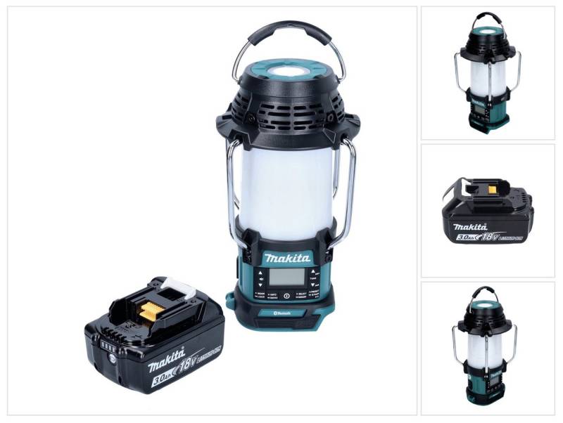 Makita DMR 056 F1 Akku Radio 18 V FM DAB+ mit Laterne 360° Taschenlampe IP65 Baustellenradio von Makita