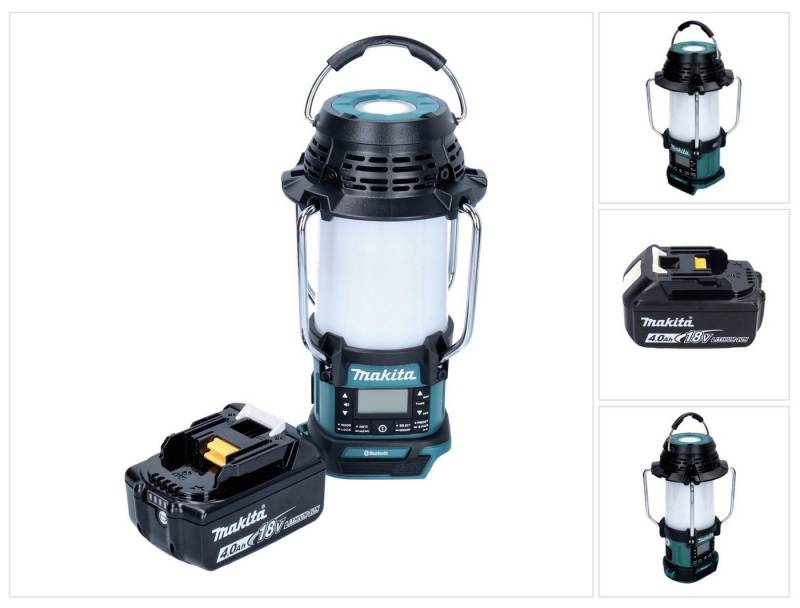 Makita DMR 056 M1 Akku Radio 18 V FM DAB+ mit Laterne 360° Taschenlampe IP65 Baustellenradio von Makita