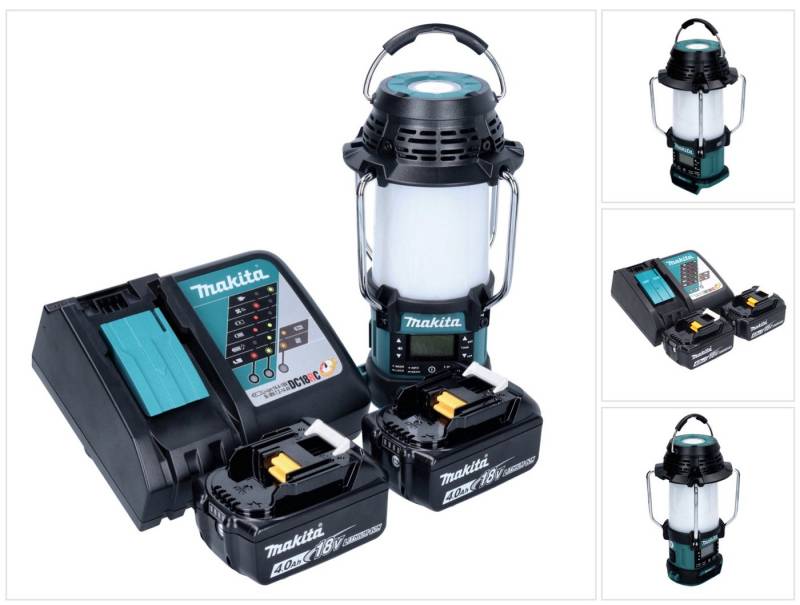 Makita DMR 056 RM Akku Radio 18 V FM DAB+ mit Laterne 360° Taschenlampe IP65 Baustellenradio von Makita